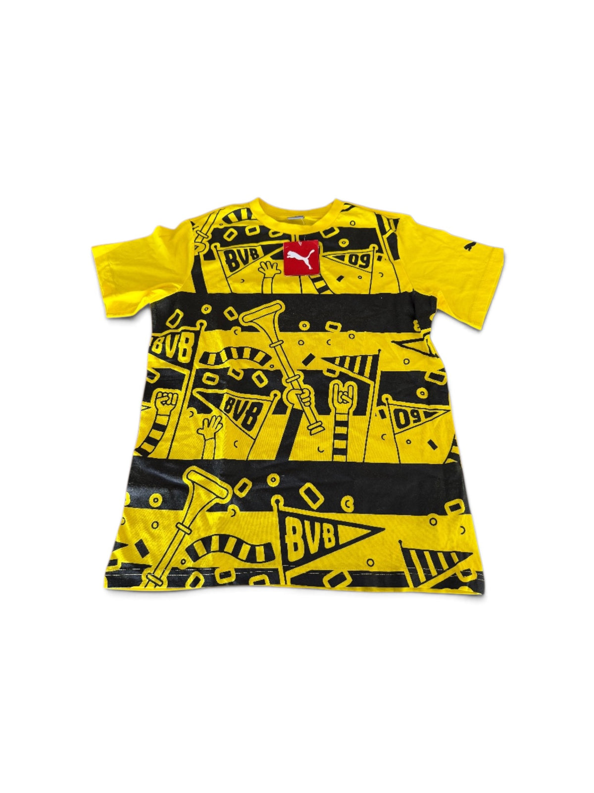 Puma Bvb-camiseta Fanweer Kids-cyberyellow-amarillo 13-14y Junior