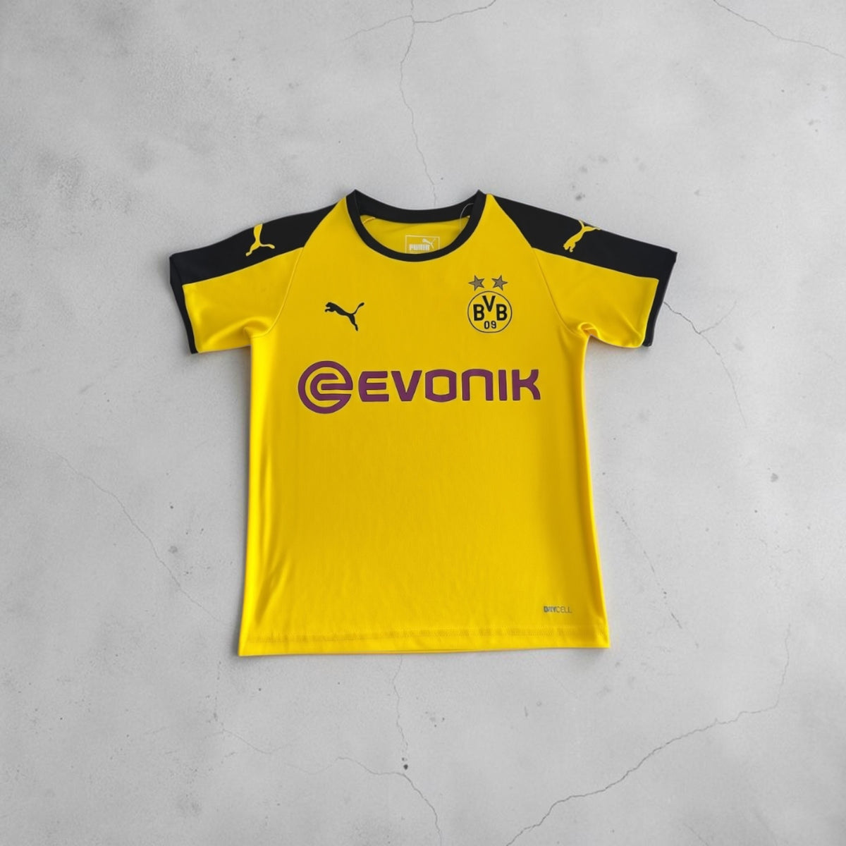 Bvb Jersey Puma Drycell Evonik Amarillo-negro 7-8y Niño