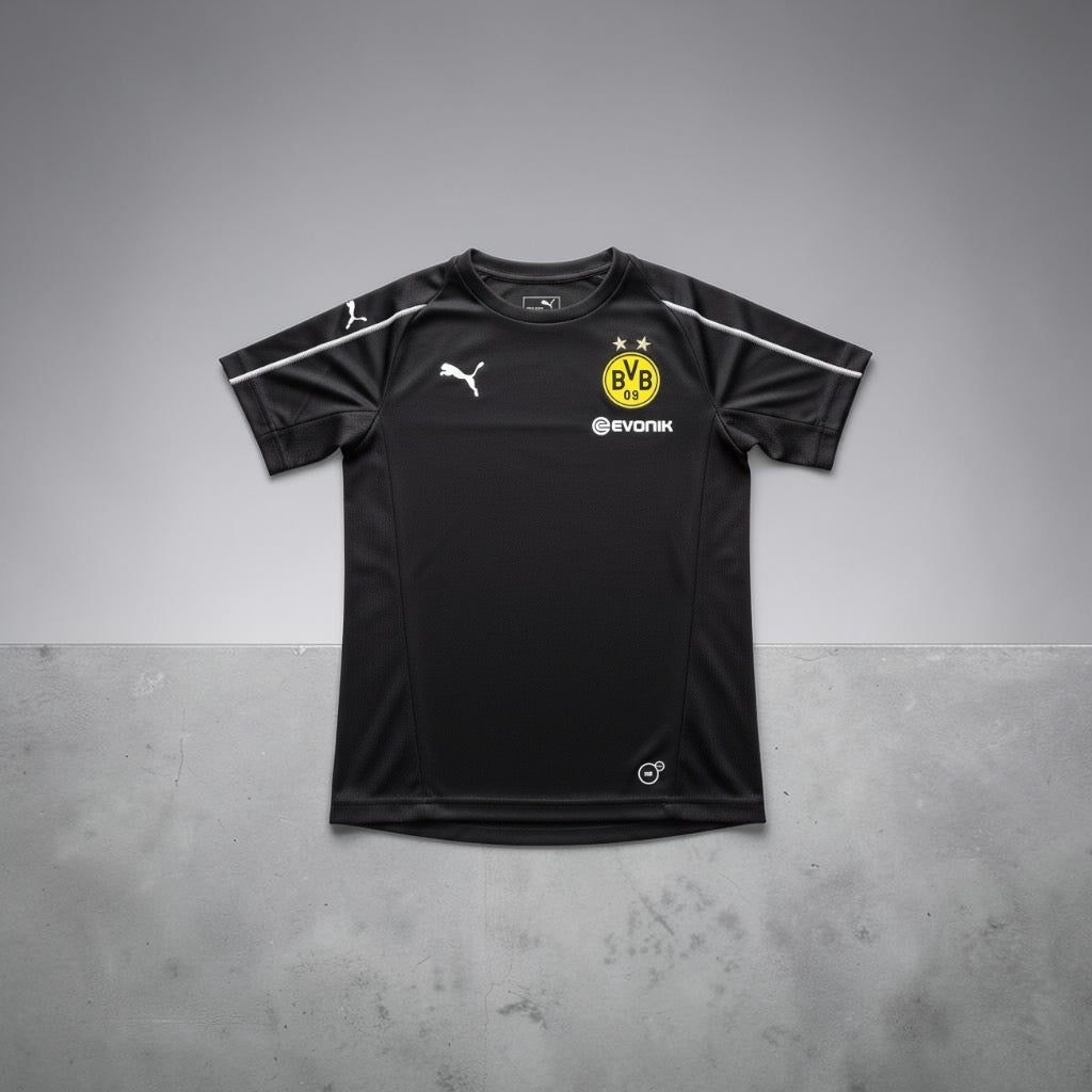 Playera Borussia Dortmund Bvb Evonik Training Negro 9-10y Niño