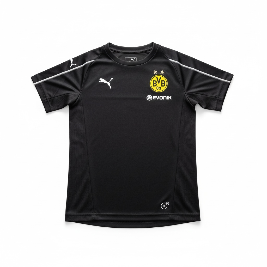 Playera Borussia Dortmund Bvb Evonik Training Negro 9-10y Niño